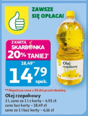 Olej rzepakowy promocja w Auchan