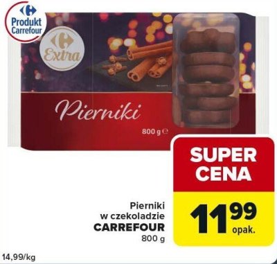 Pierniki w czekoladzie CARREFOUR 800g promocja w Globi