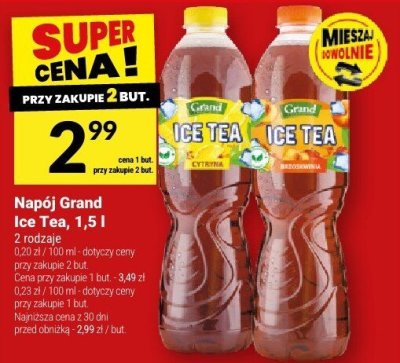 Napój Grand Ice Tea, 1,5 l promocja w Twój Market