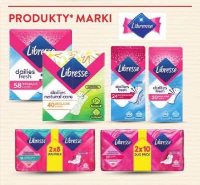 Wkładki higieniczne Libresse Dailies Fresh Regular promocja w Intermarche