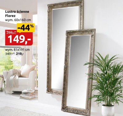 Lustro ścienne Florez wym. 81x191 cm promocja w Black Red White