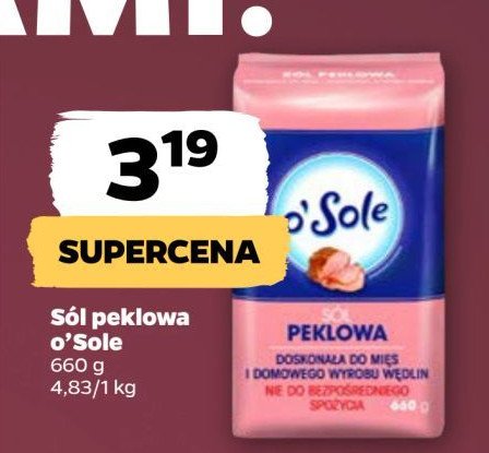 Sól peklowa O'sole promocja