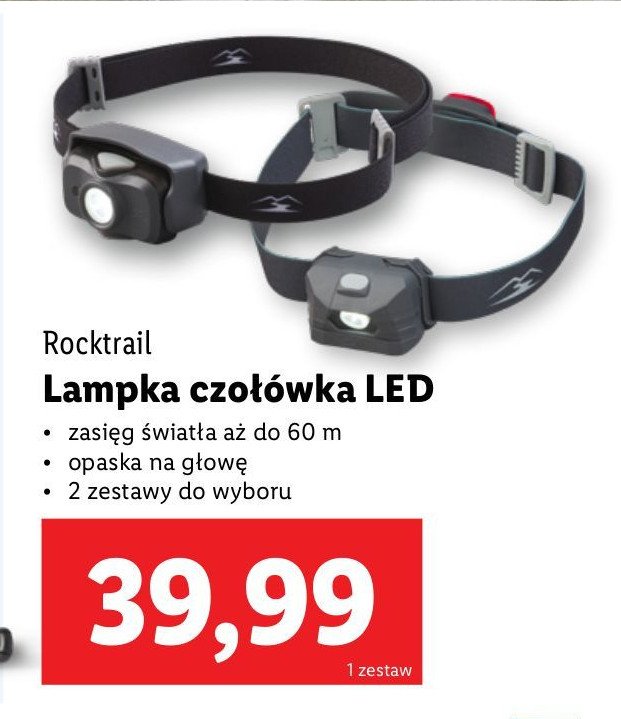 Latarka czołowa led ROCKTRAIL promocja