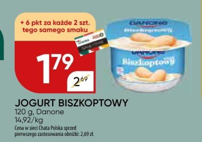 Jogurt biszkoptowy Danone promocja w Chata Polska