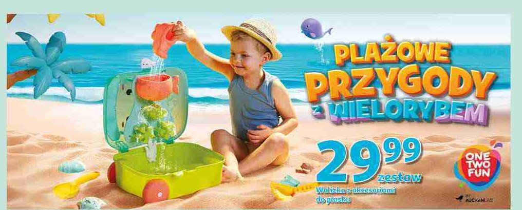 Walizka z akcesoriami do piasku One two fun promocja