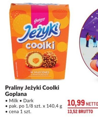 Praliny Jeżyki Coolki Goplana Milk & Dark promocja w Makro
