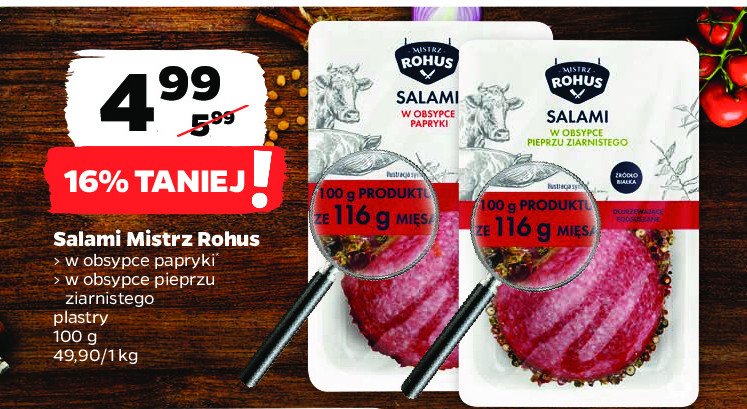 Salami w obsypce pieprzu ziarnistego Mistrz rohus promocja