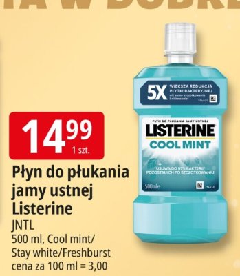 Płyn do płukania jamy ustnej Listerine promocja w Leclerc