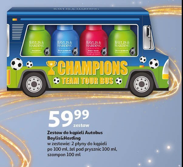 Zestaw do kąpieli autobus champions Baylis & harding zestaw promocja