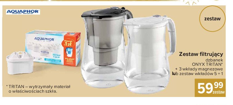 Dzbanek filtruj膮cy aquaphor onyx 4.2 l czarny + 3 wk艂ady promocja