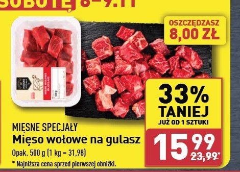 Gulasz wołowy Mięsne specjały zawsze świeże (aldi) promocja