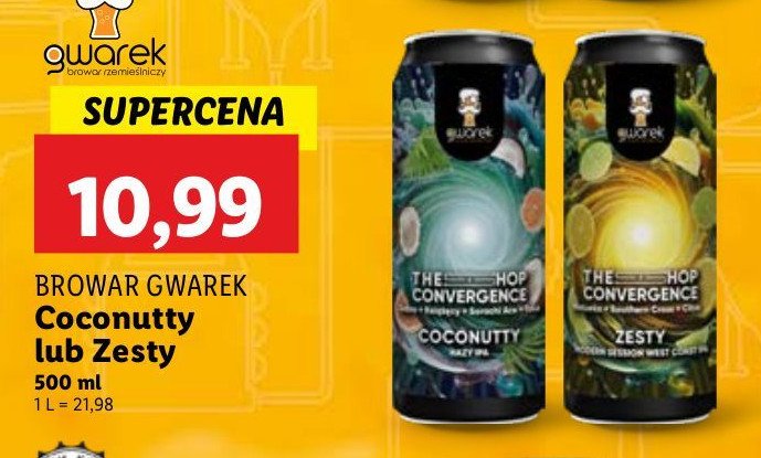 Piwo coconutty Gwarek promocja w Lidl