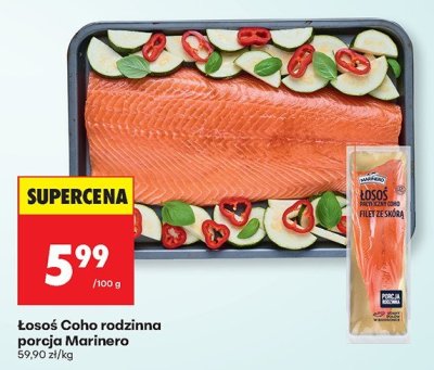 Łosoś Coho rodzinna porcja Marinero promocja w Biedronka