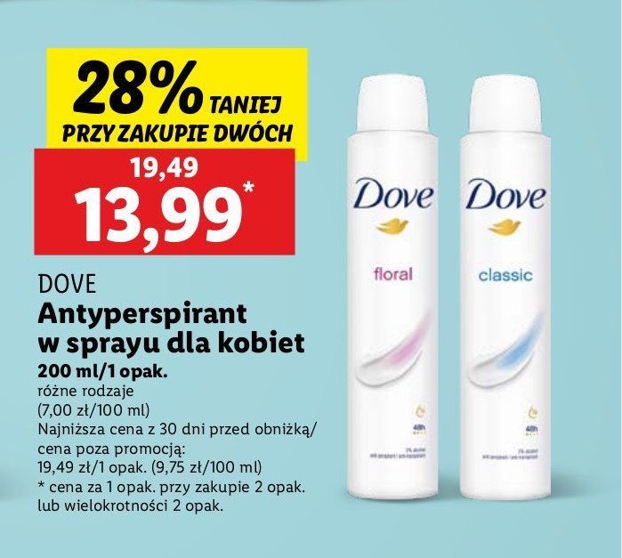 Dezodorant Dove floral promocja