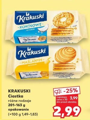 Ciastka różne rodzaje Krakuski promocja w Kaufland