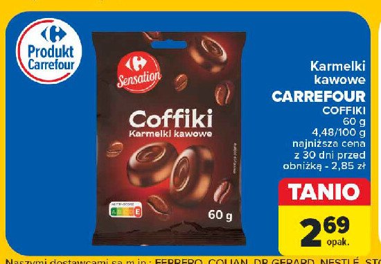 Karmelki kawowe Carrefour sensation promocja