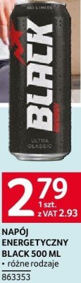 Nap贸j black cherry zero sugar Black energy promocja w Selgros