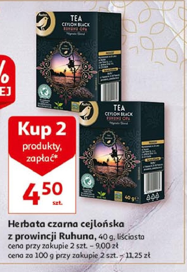 Herbata ceylon black ruhana Auchan promocja