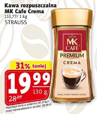 Kawa rozpuszczalna MK Cafe Crema promocja w Prim Market