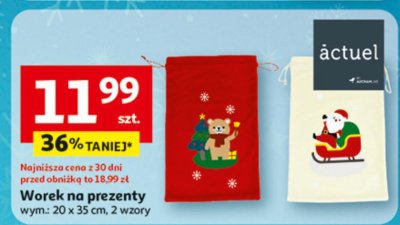 Worek na prezenty promocja w Auchan