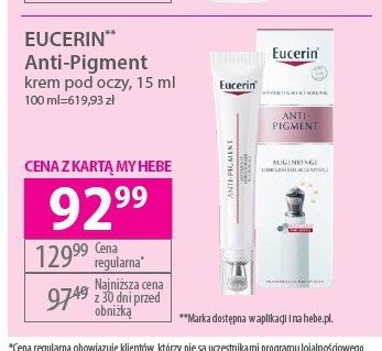 Krem pod oczy EUCERIN ANTI-PIGMENT promocja