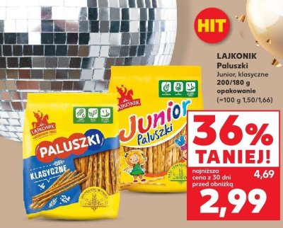 Paluszki Junior 200/180 g promocja w Kaufland