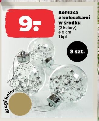 Bombka z kuleczkami w środku ø 8 cm, 2 kolory promocja w Netto