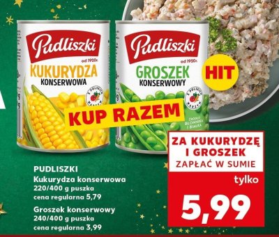 Groszek konserwowy Pudliszki promocja w Kaufland