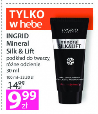 Podkład nr 030 Ingrid mineral silk & lift Ingrid cosmetics promocja