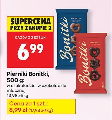 Pierniki Bonitki w czekoladzie mlecznej promocja w Biedronka