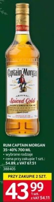 Rum Captain Morgan Spiced Gold 35-40% 700 ml promocja w Selgros