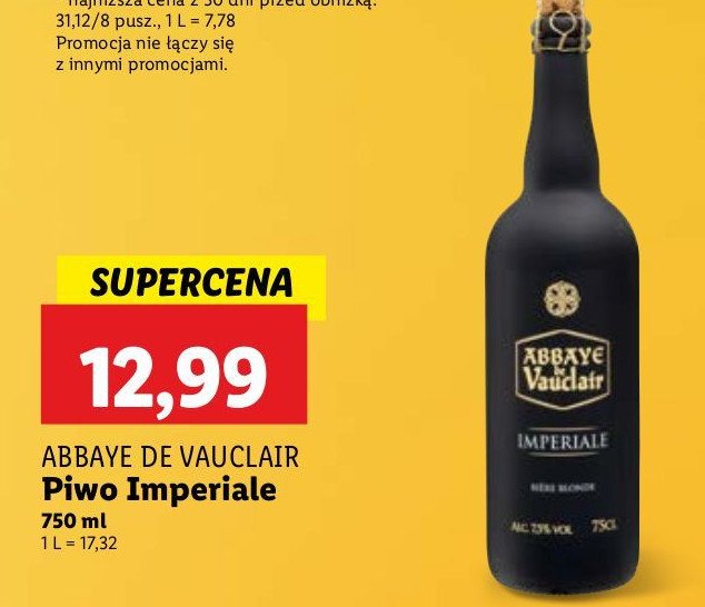 Piwo Abbaye de vauclair imperiale promocja