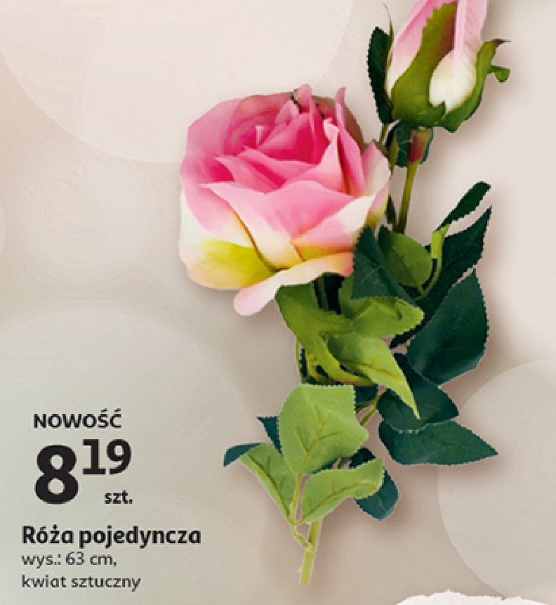R贸偶a pojedyncza 63 cm Floral styl promocja