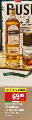 Whiskey Bushmills Original + 2 szklanki promocja w Biedronka