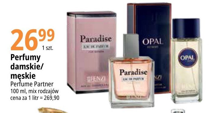 Woda perfumowana J'fenzi opal homme promocja