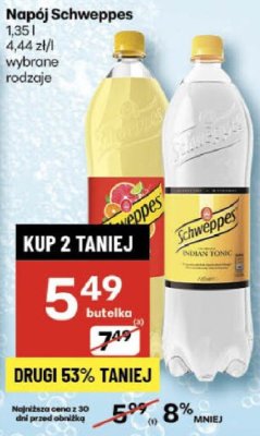 Napój Schweppes promocja w Delikatesy Centrum