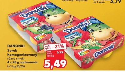 Serek homogenizowany Danonki różne smaki 4x90g promocja w Kaufland
