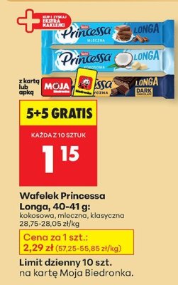 Wafelek Princessa kokosowa promocja w Biedronka