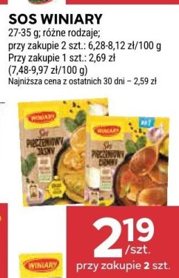 Sos winiary, różne rodzaje promocja w Stokrotka