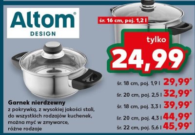 Garnek nierdzewny z pokrywką 20 cm promocja w Kaufland