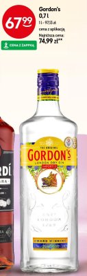 Gin Gordon's 0,7l promocja w Żabka