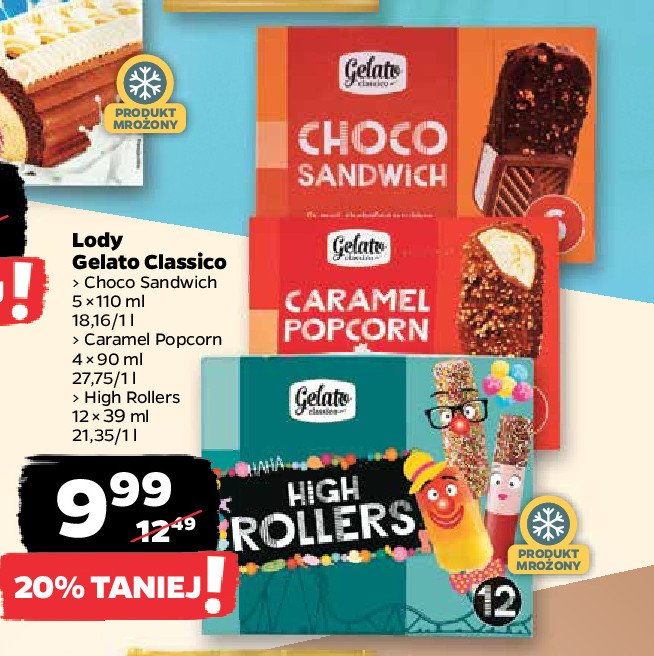 Kanapki lodowe Gelato classico promocja