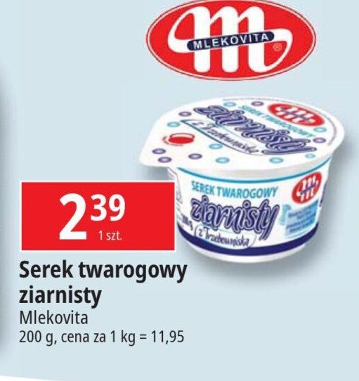 Serek ziarnisty MLEKOVITA Z TRZEBOWNISKA promocja