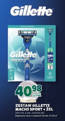 Zestaw Gillette Mach3 Sport + Żel do golenia promocja w Stokrotka