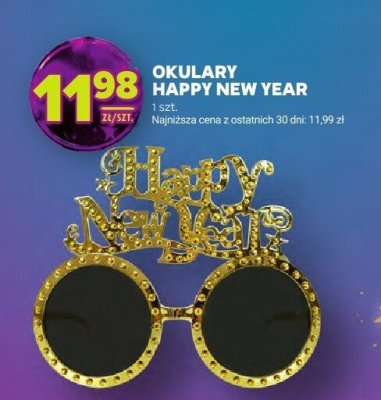 Okulary Happy New Year promocja w Stokrotka