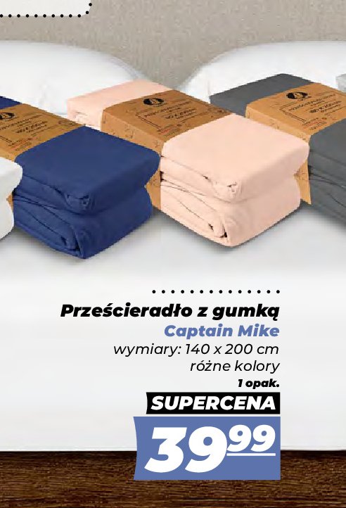 Prze艣cierad艂o z gumk膮 140 x 200 cm Captain mike promocja