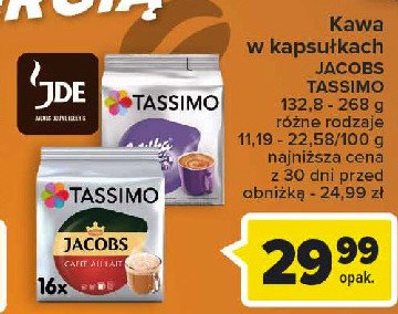 Kawa caffe crema Tassimo jacobs promocja