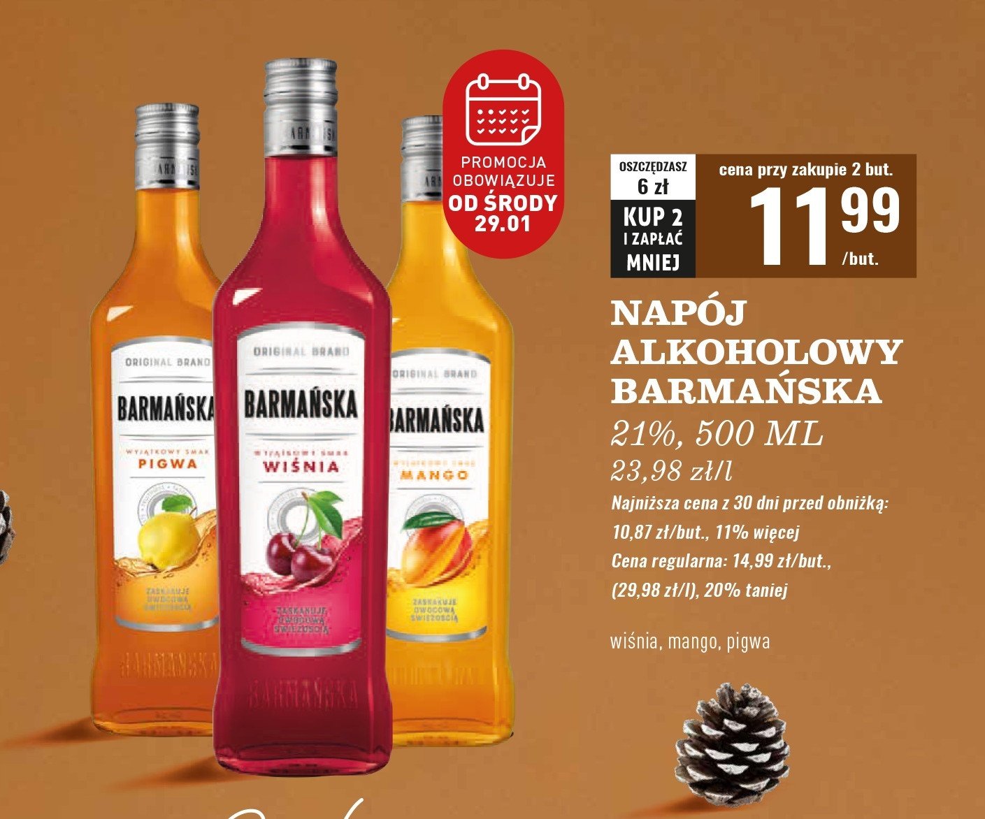 Wódka BARMAŃSKA PIGWOWA promocja w Biedronka