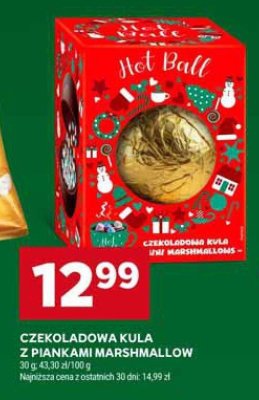 Czekoladowa kula z piankami marshmallow Hot Ball promocja w Stokrotka