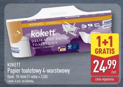 Papier toaletowy 4-warstwowy 10 rolek promocja w Aldi